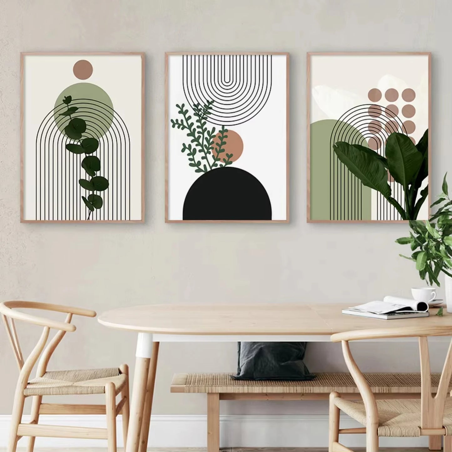 Abstract Plant Leaf Posters