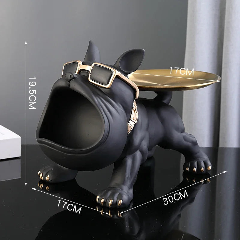 Bulldog Sculpture With Storage