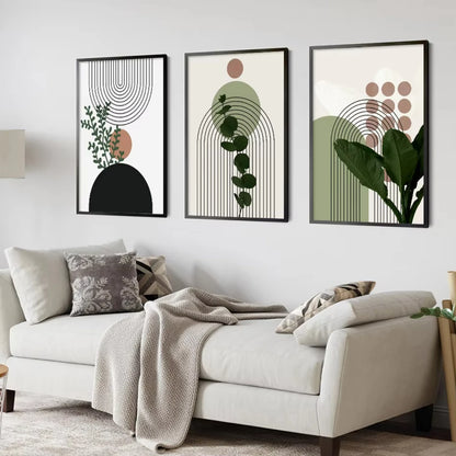 Abstract Plant Leaf Posters