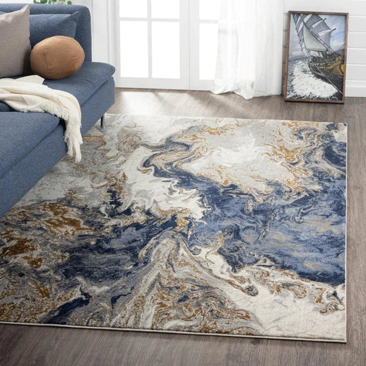 Marble Swirl Abstract Rug