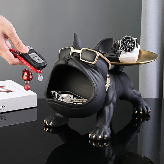 Bulldog Sculpture With Storage