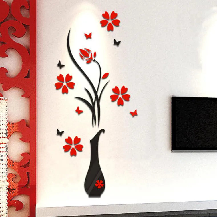 3D Flower Tree Wall Sticker